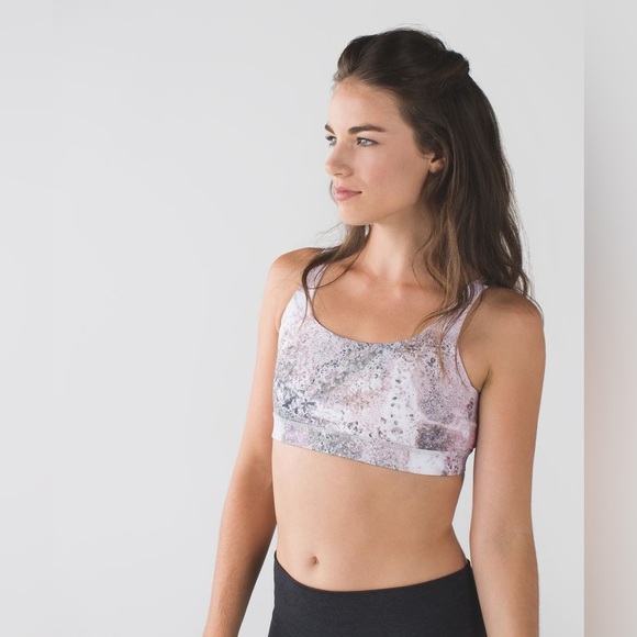 lululemon athletica Other - Lululemon Energy Bra Sugar Crush Multi Black Cherry Size 8